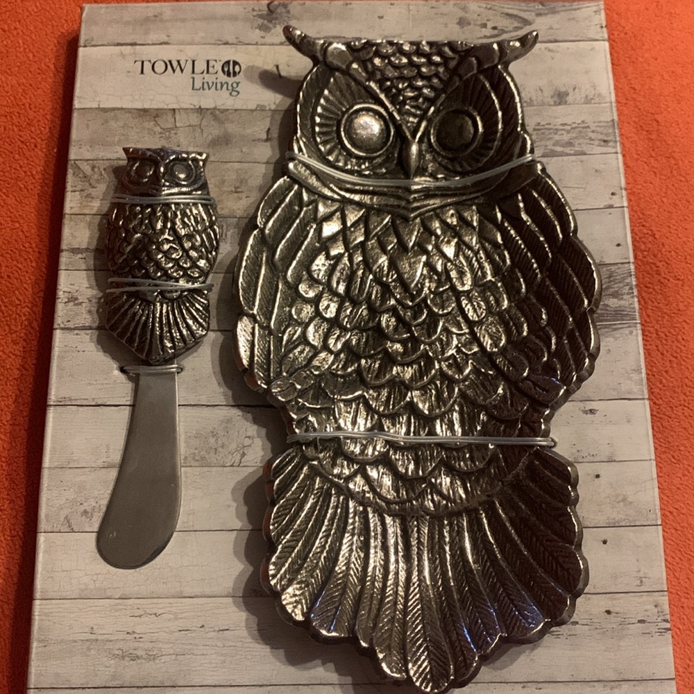 Owl Pewter  Bowl & Spreader by Towle Living